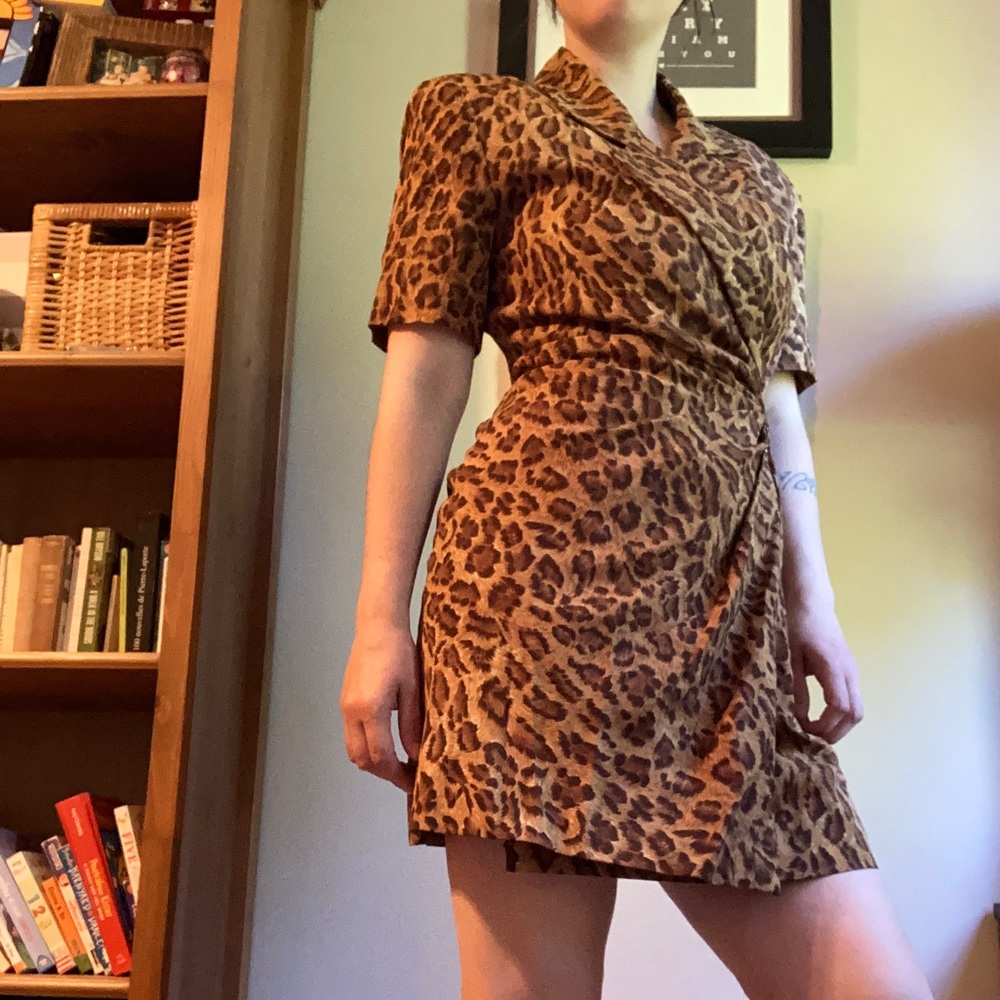 Emmanuel Ungaro dress vintage 80s leopard